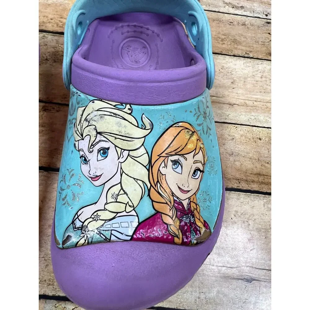 Crocs Disney Frozen Anna Elsa Toddler Girls Size 6/7